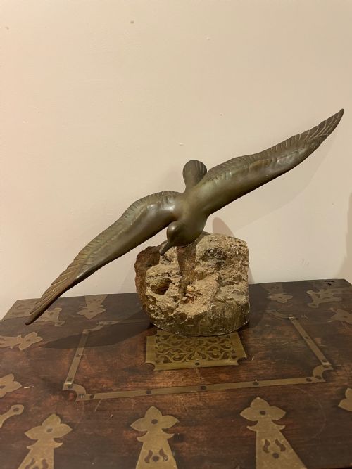 Art Deco Bronze Seabird “ Gh Laurent “