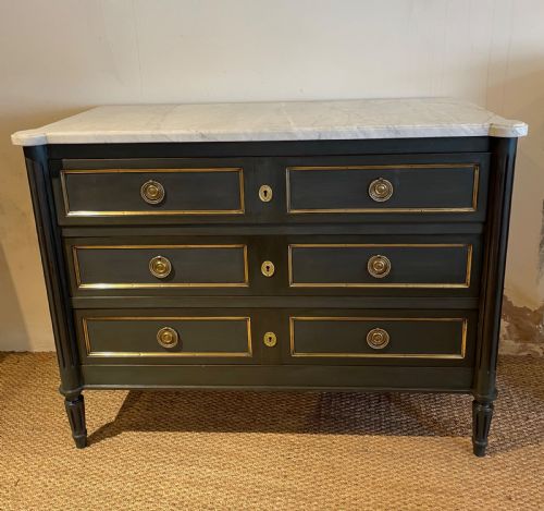 Painted Louis Xvi Style Commode / Chest of Drawers
