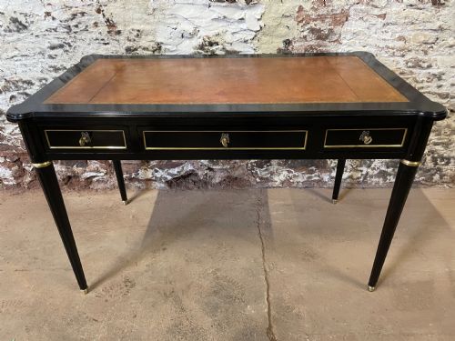 3 Drawer Ebonised Writing Desk
