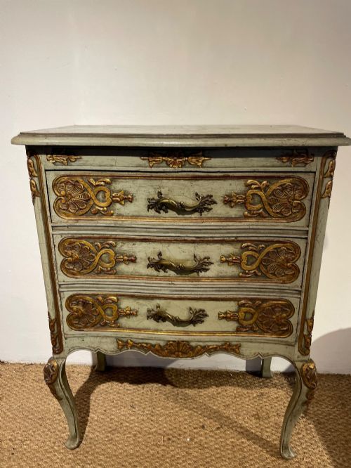 Small Lacquered Commode / Chest of Drawers
