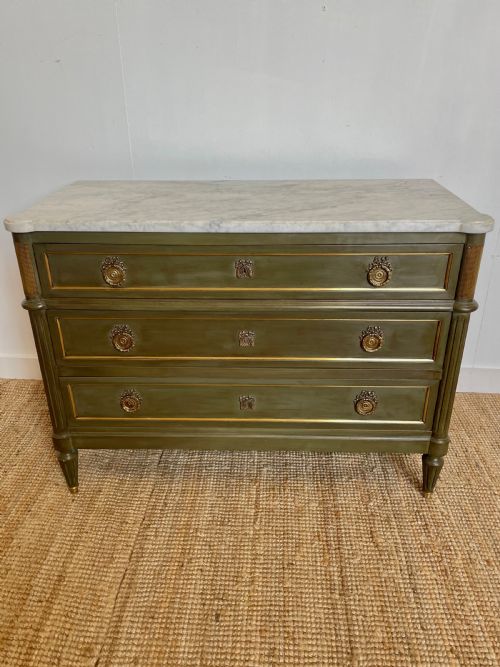 Louis Xvi Style Painted Chest of Drawers / Commode
