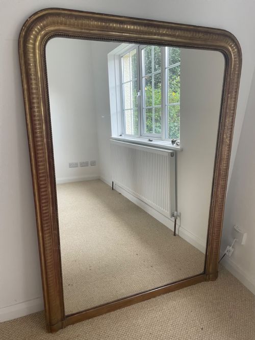 Large Arch Topped 19th Century Gilded Over Mantle