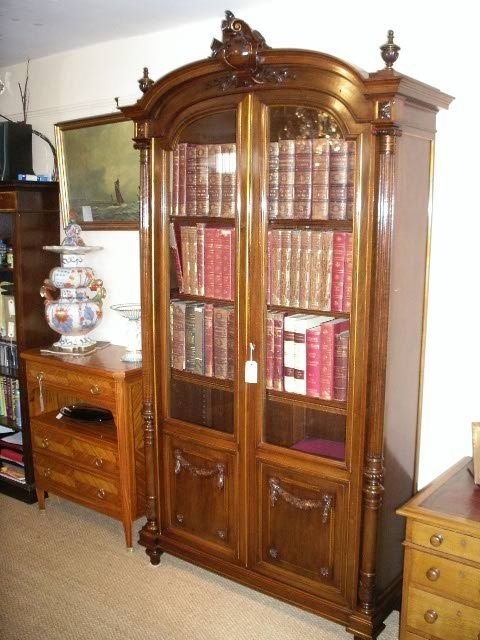 Walnut Glazed Bookcase