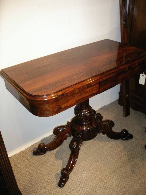 Antique Rosewood Card Table