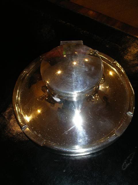 Silver Capstan Inkwell