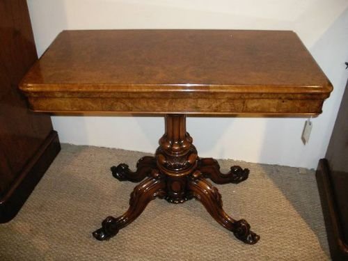 19th Century Walnut Card Table
