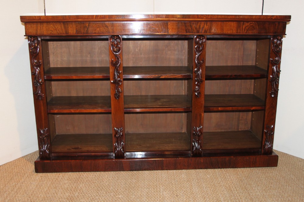 Victorian open rosewood bookcase 