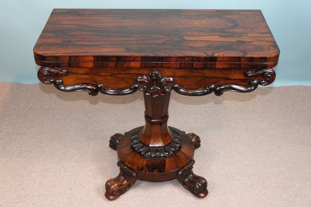rosewood card table 