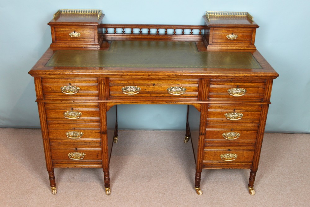 Victorian oak desk 