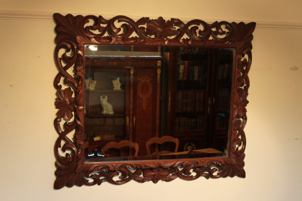Oak framed mirror 