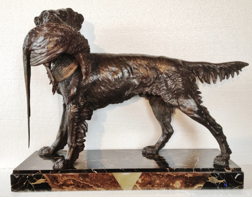 ART DECO SPELTER DOG