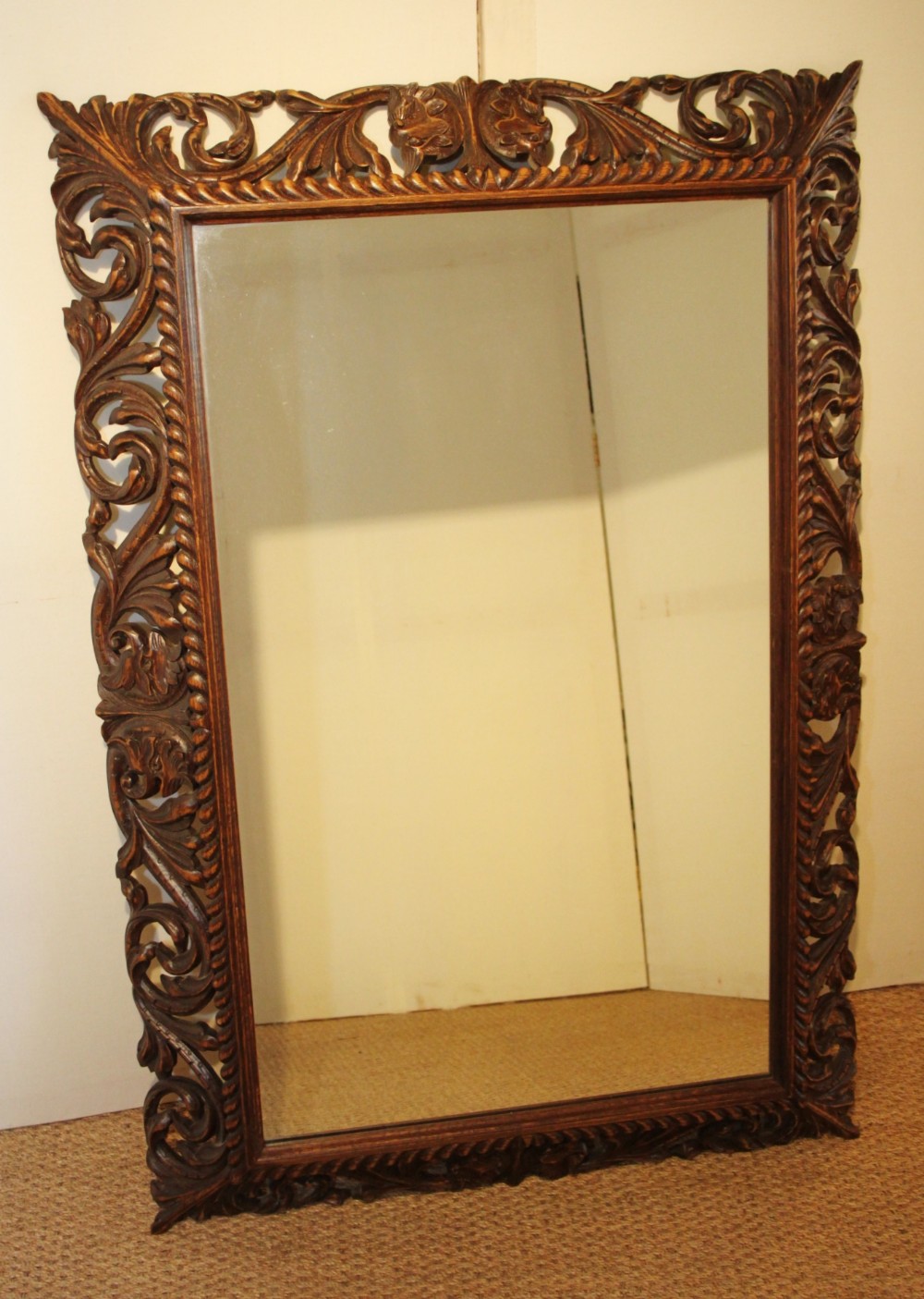 OAK FRAMED MIRROR 