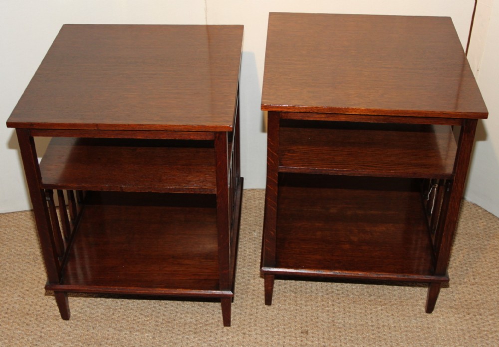 Pair of arts and crafts side tables 
