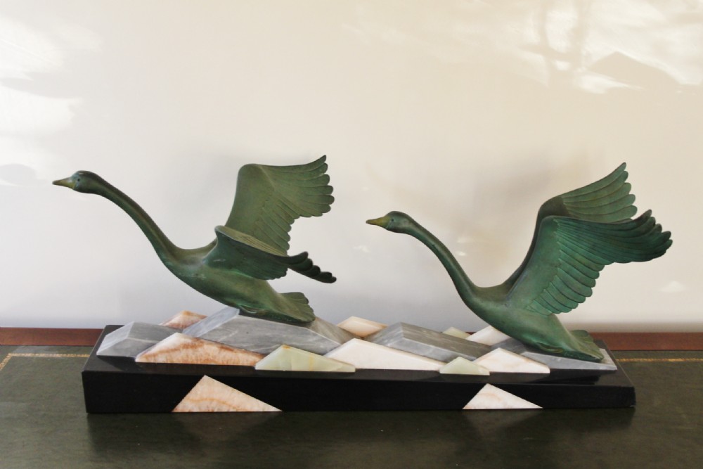 Art Deco Spelter sculpture by Lemoine   
