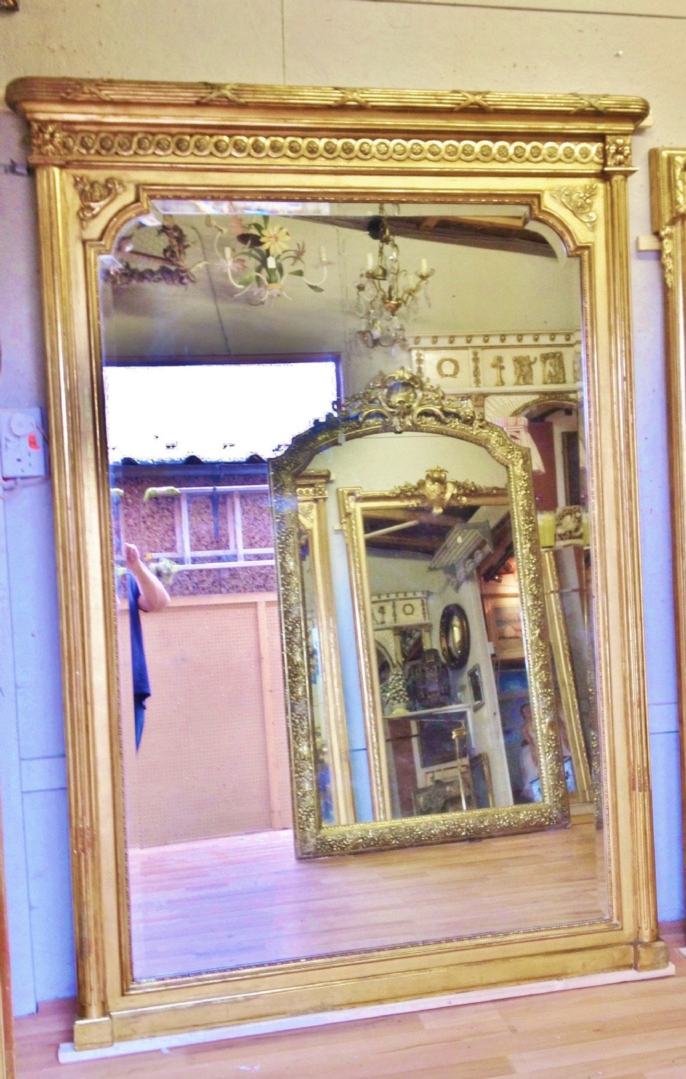 LARGE GILT MIRROR