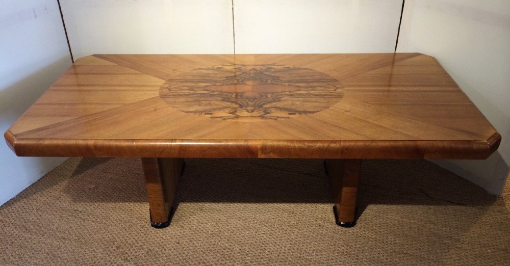 Art deco walnut coffee table 