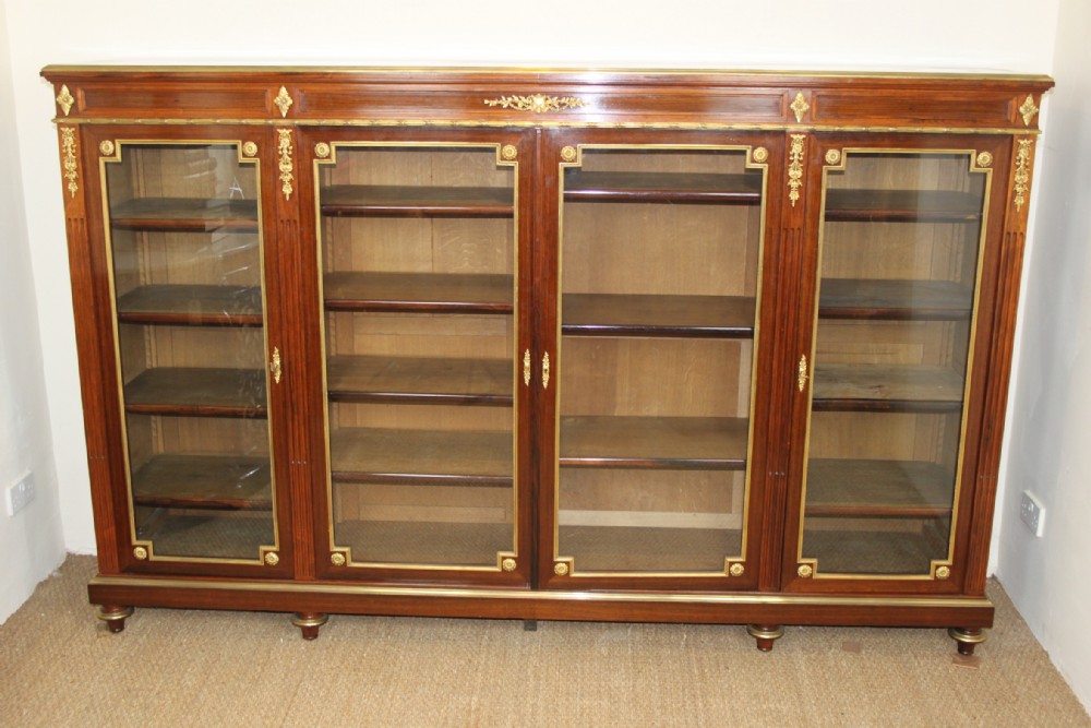 4 Door rosewood bookcase 