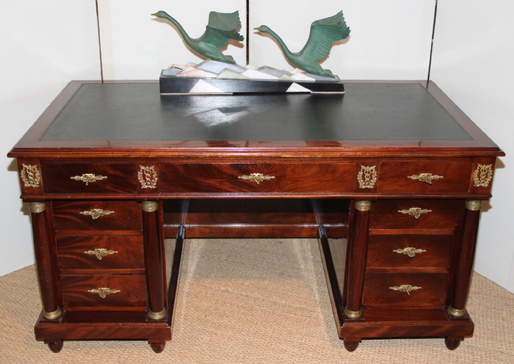 Empire style pedestal desk 
