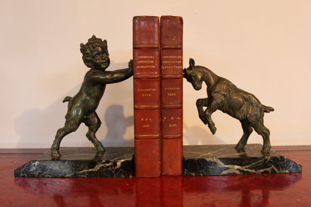Art deco spelter bookends 