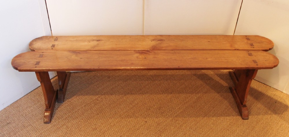 Pair of cherrywood benches 