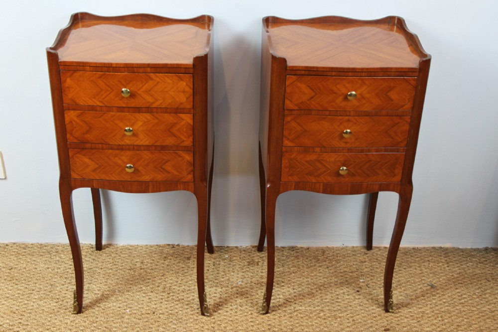 Pair of kingwood bedside cabinets 