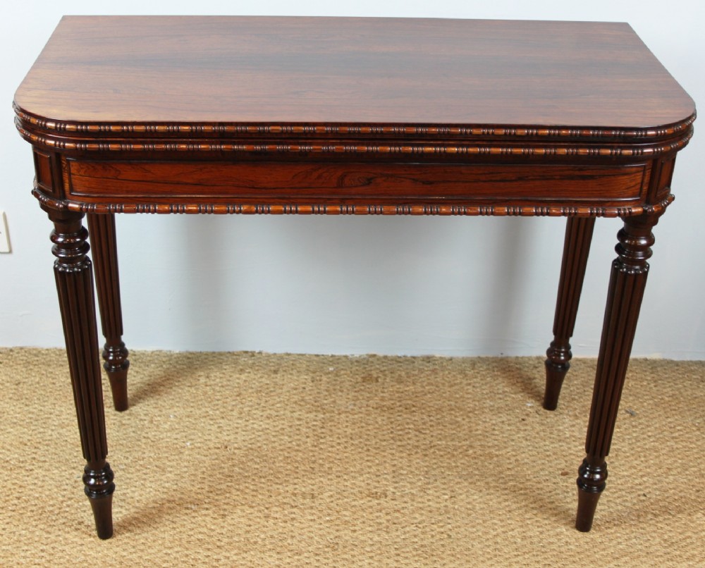 George IV rosewood card table 
