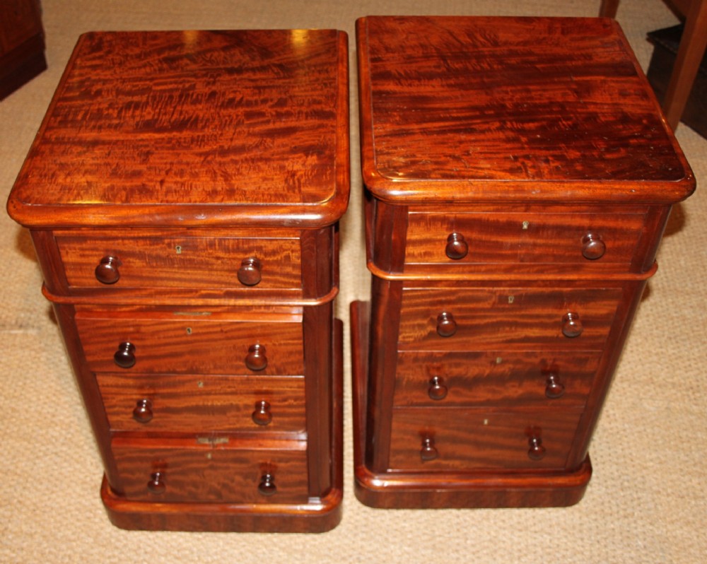 pair of 19th century mahogany bedside cabinets  