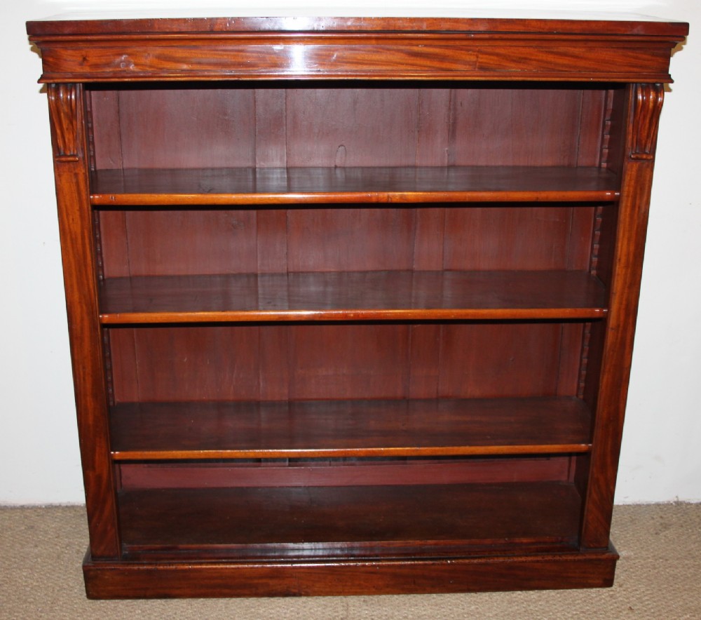Victorian mahogany open bookcase 