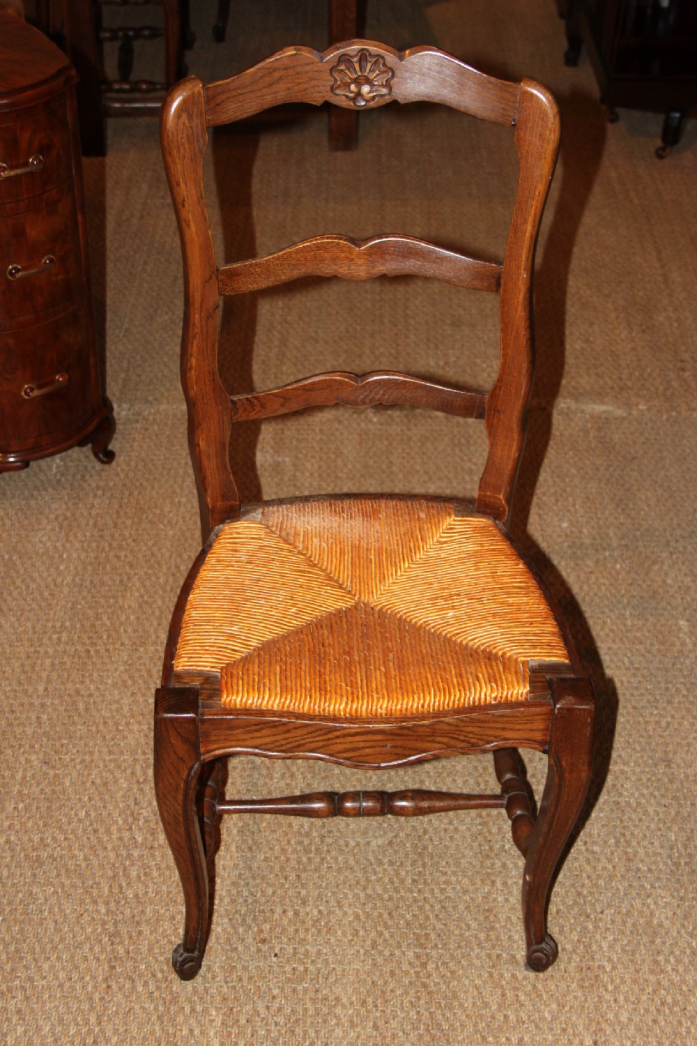 set of 6 oak chairs 