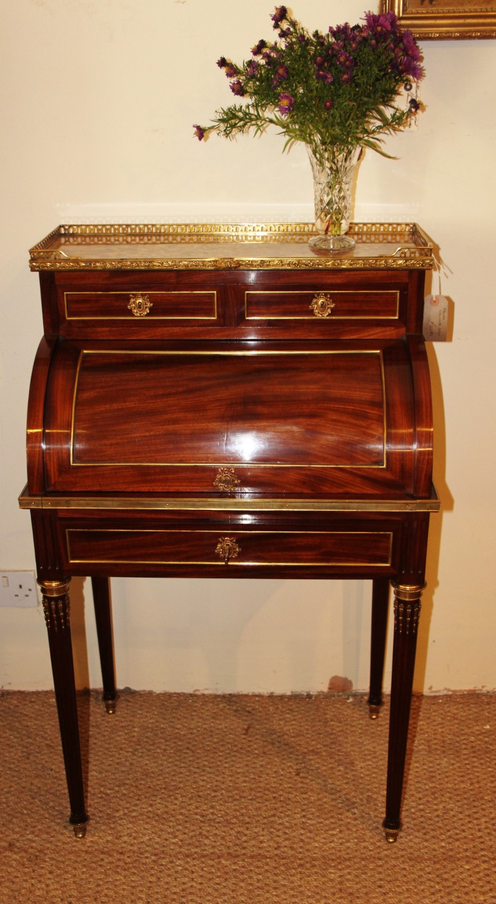 Small Mahogany cylinder desk 