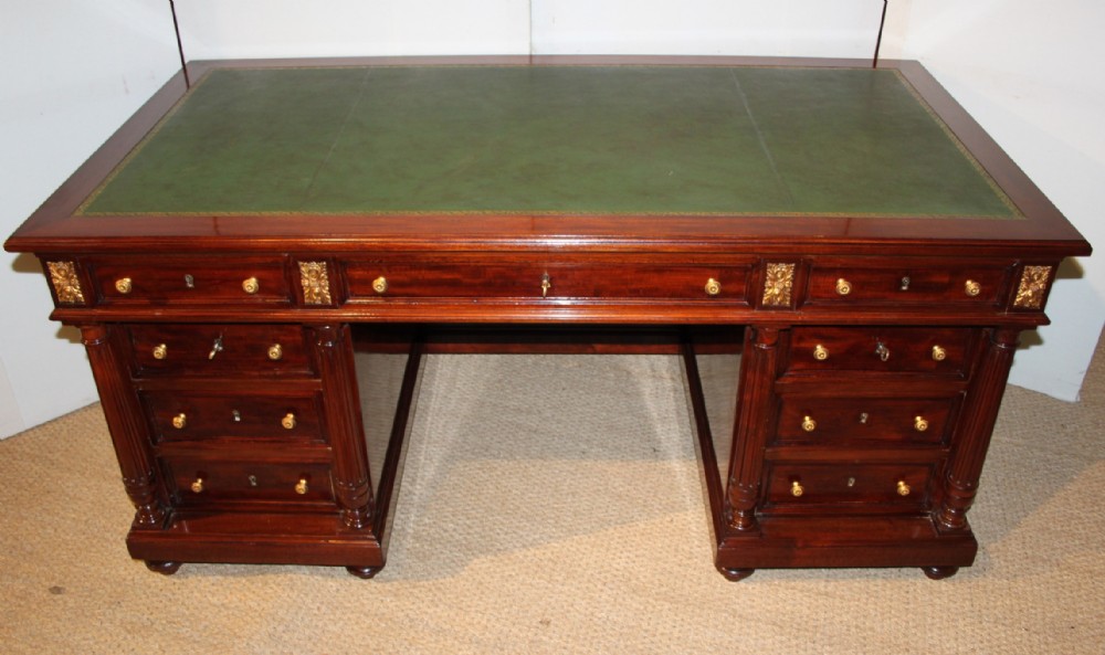 Mahogany pedestal desk  