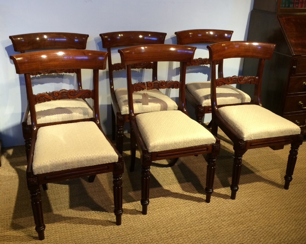 SET OF SIX WILLIAM IV DINING CHAIRS