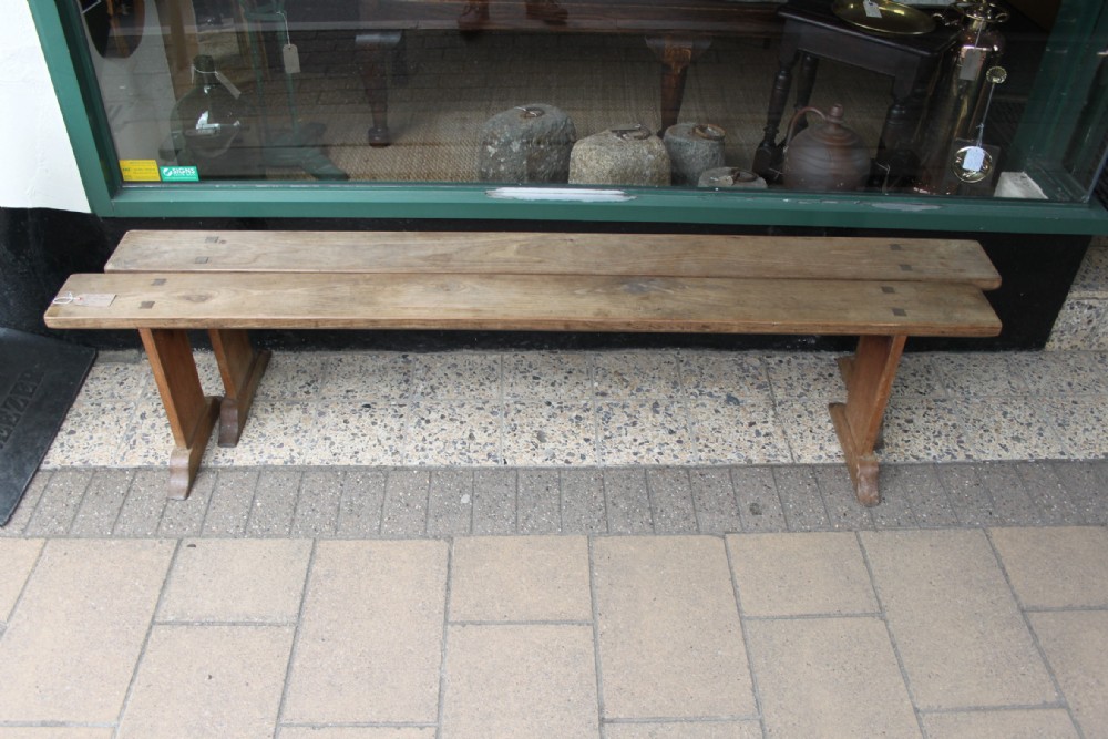 Pair of cherrywood benches  