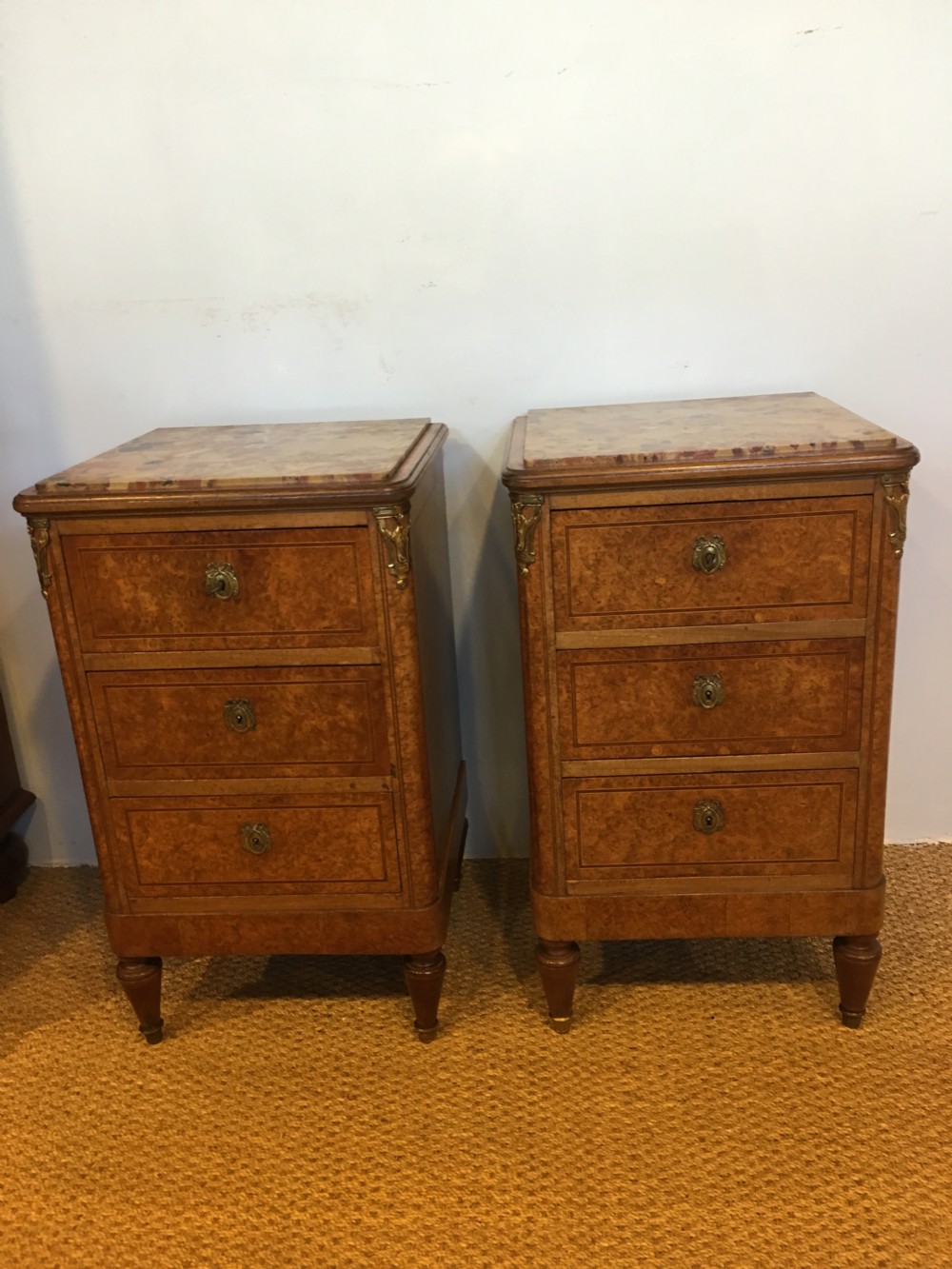 Pair of bedside cabinets