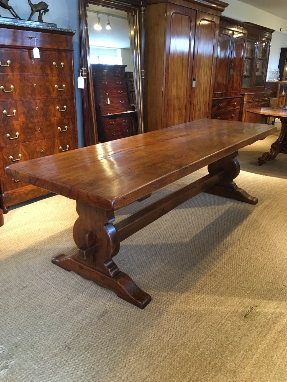 Oak refectory table / kitchen table / dining table 