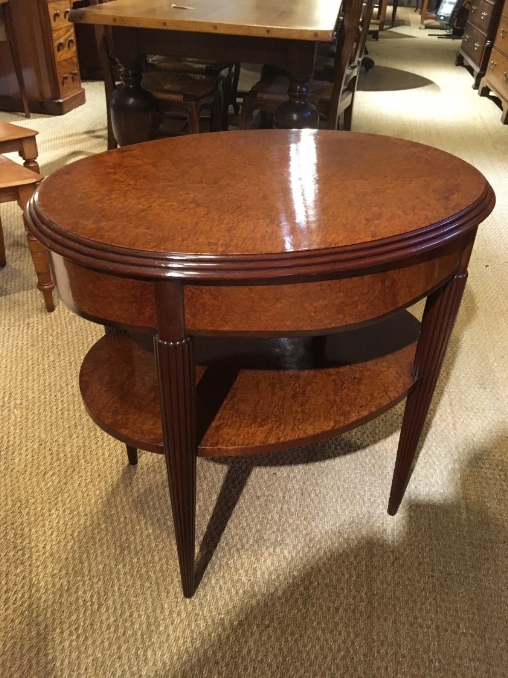 Art Deco burr elm table 
