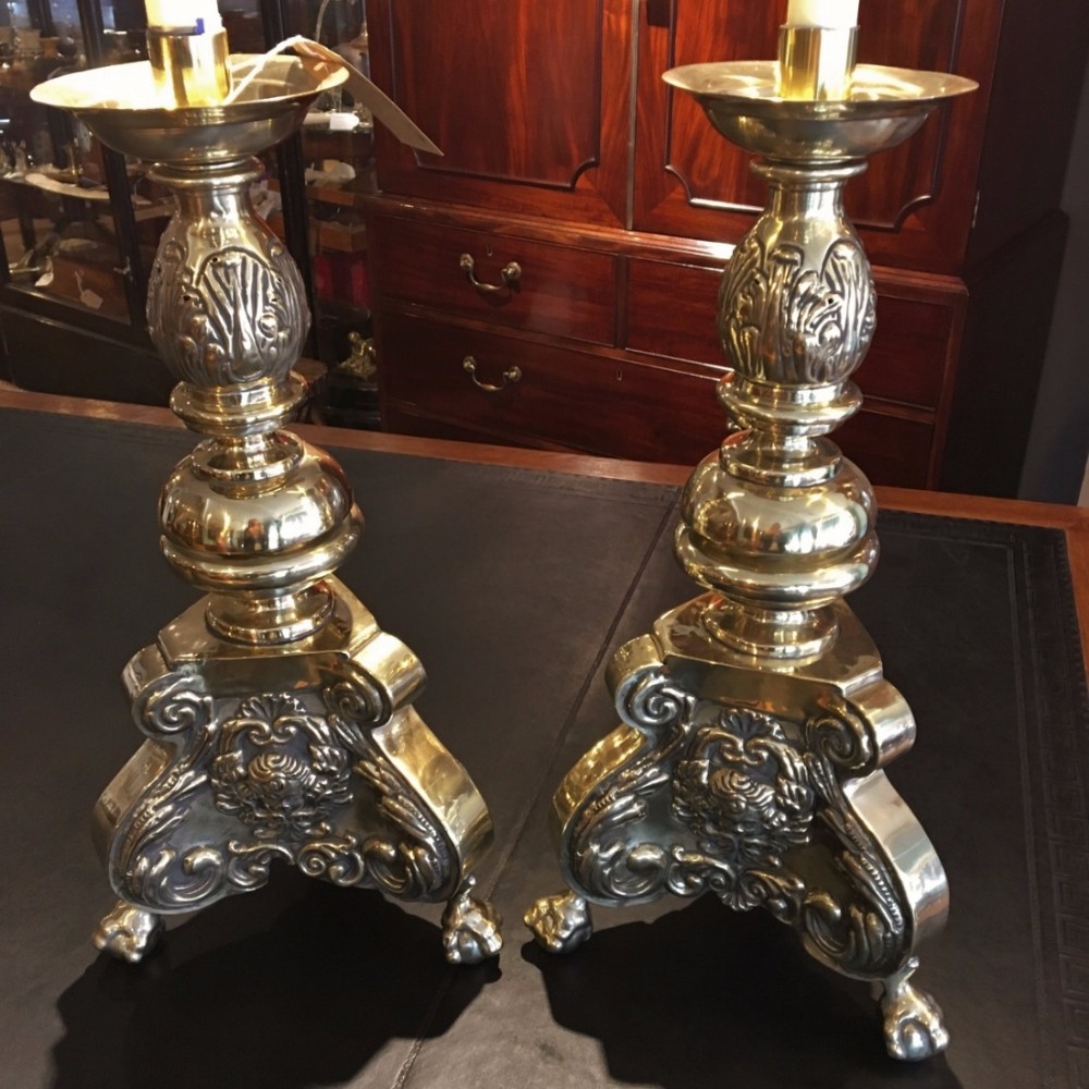 Bras candlesticks. French C 1870
