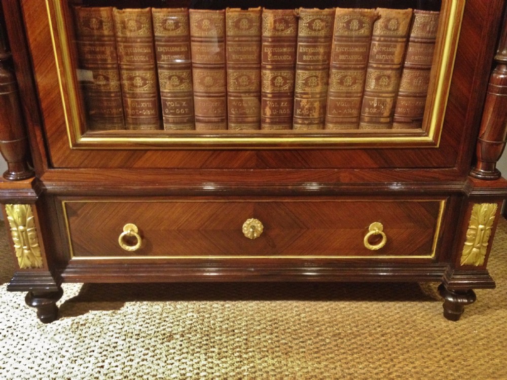  BOOKCASE, French Rosewood c 1880  View VII