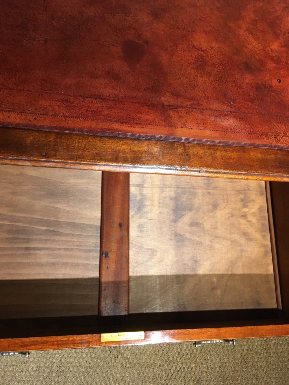 Antique mahogany partners desk  View V
