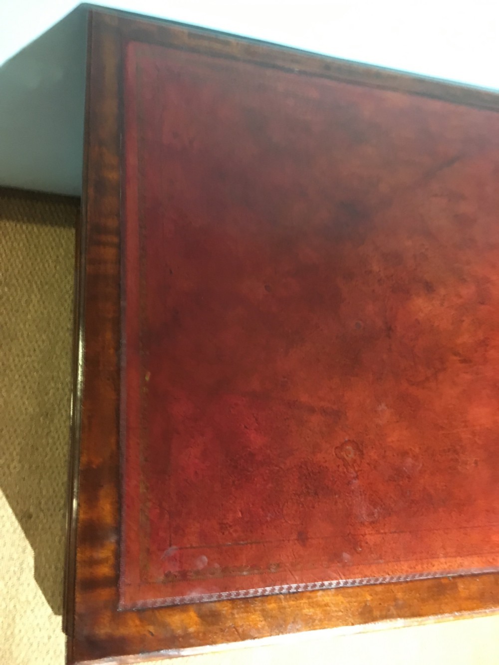 Antique mahogany partners desk  View IX