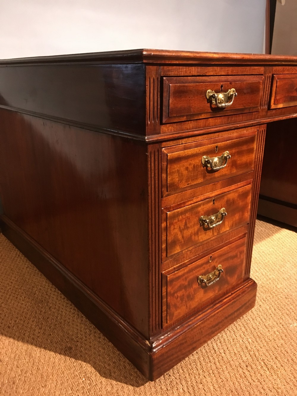 Antique mahogany partners desk  View X