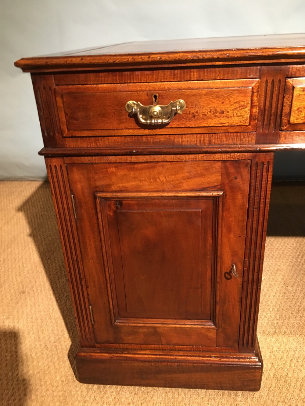 Antique mahogany partners desk  View XIII