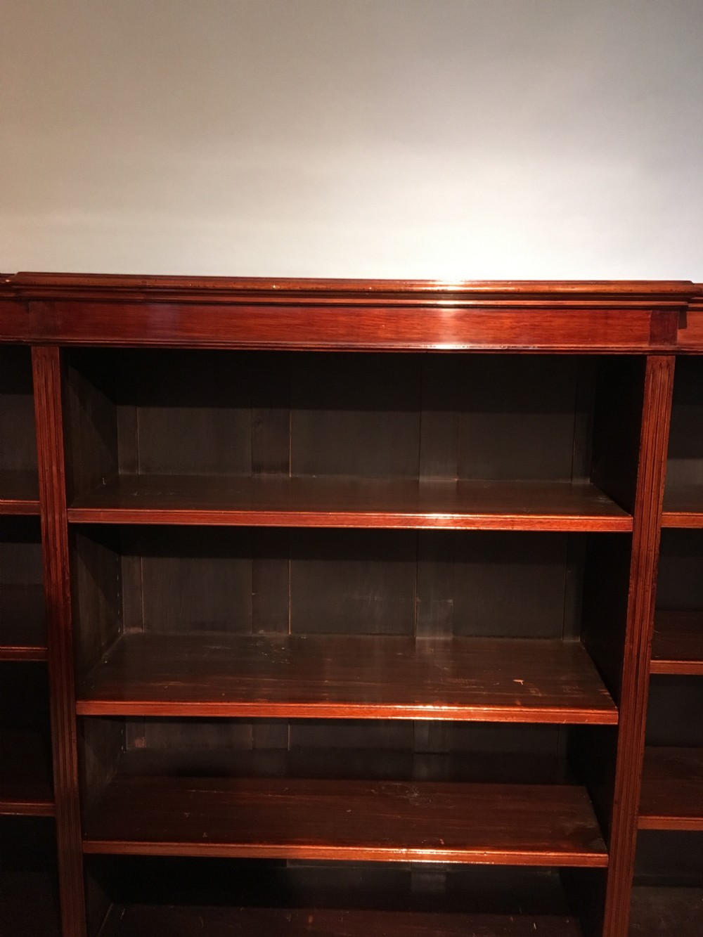 Mahogany breakfront bookcase  View VIII