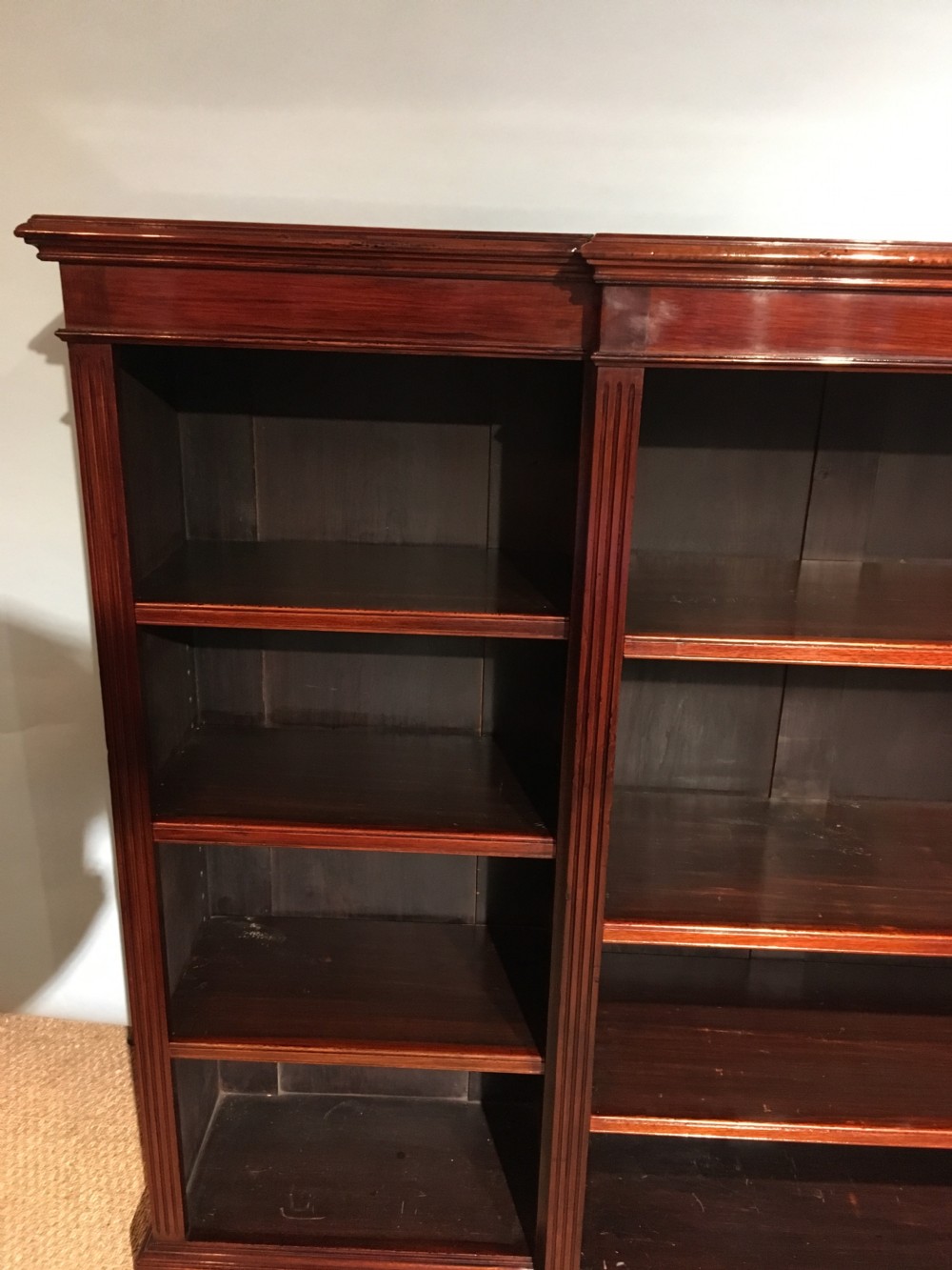 Mahogany breakfront bookcase  View IX