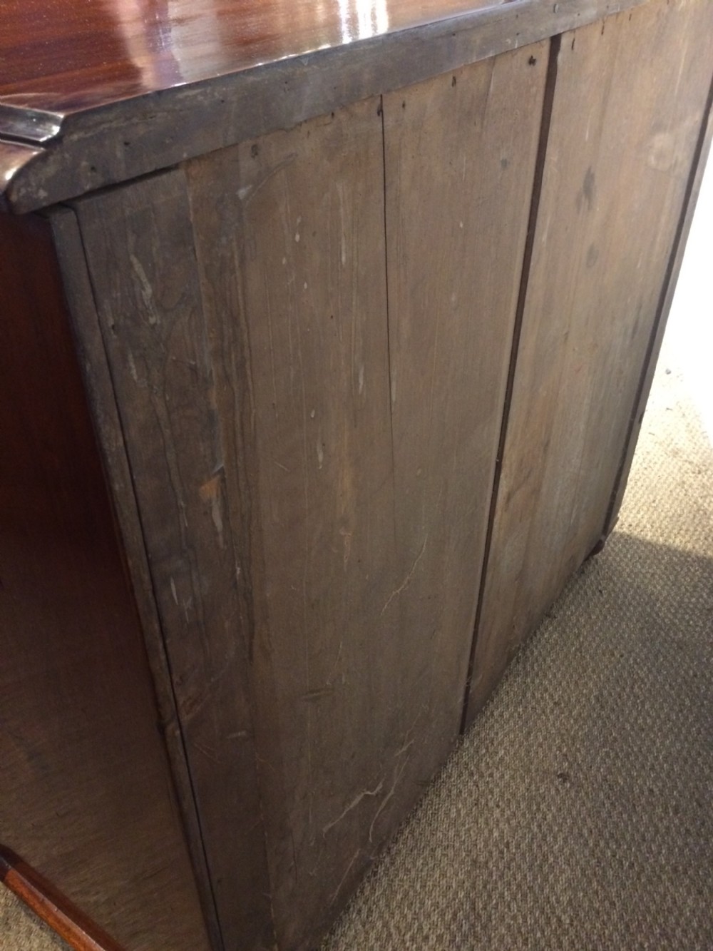MAHOGANY BOW FRONT CHEST OF DRAWERS  View V