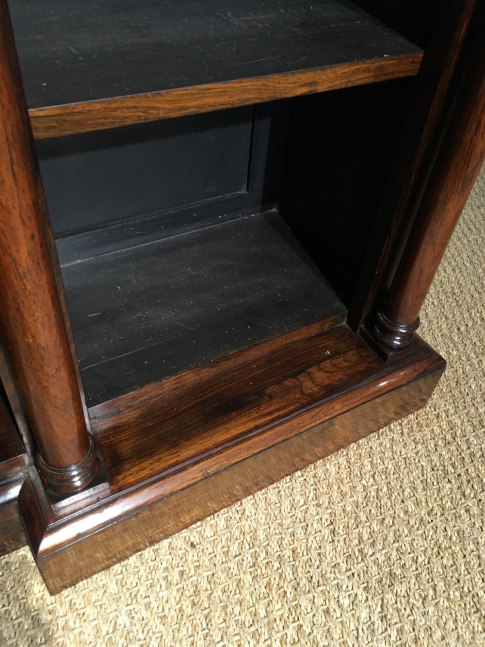 Rosewood breakfront bookcase  View XI