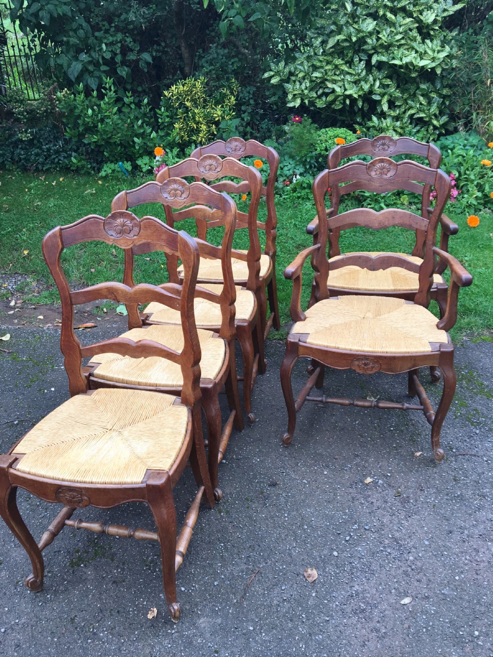 French  Kitchen Dining Country Chairs. C 1940,s    set of 6 View III