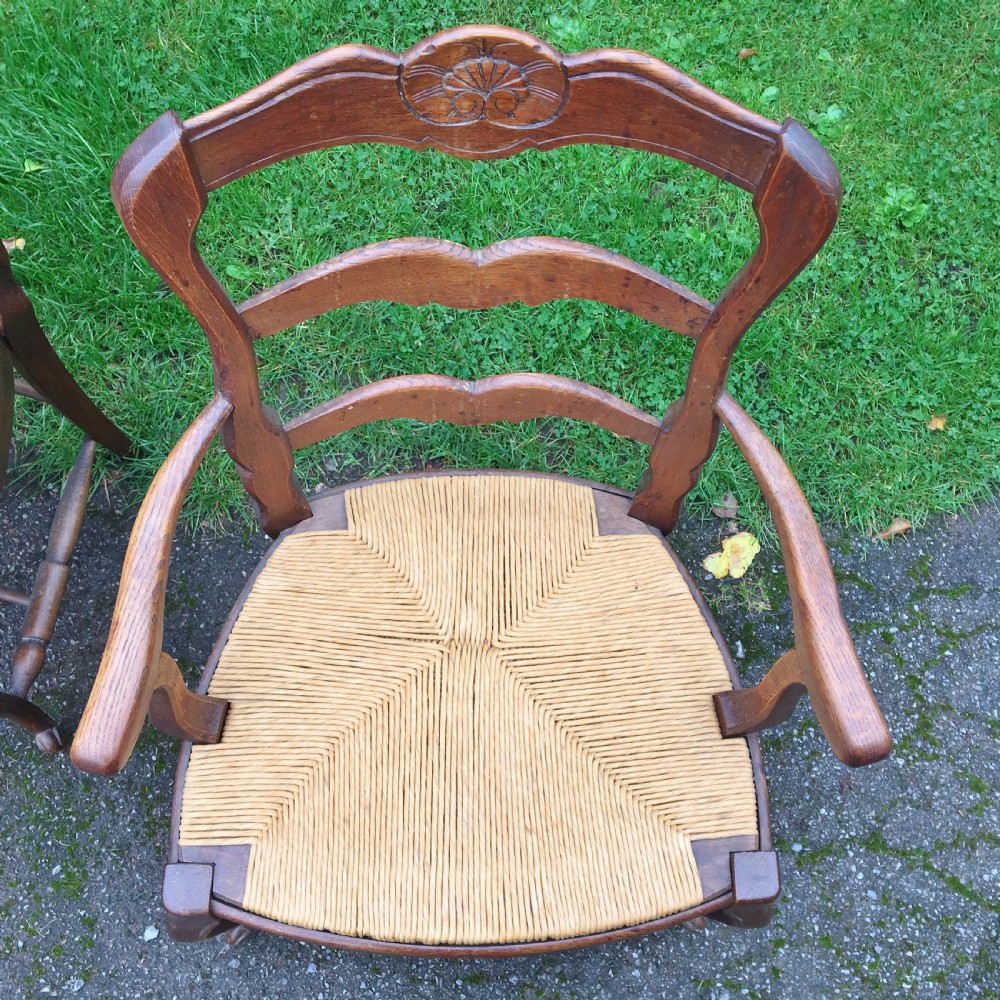 French  Kitchen Dining Country Chairs. C 1940,s    set of 6 View VII