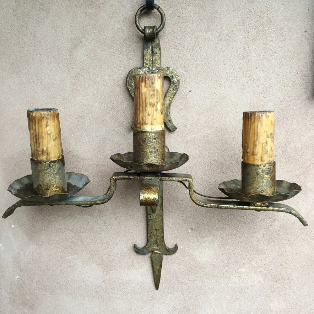 Steel wall light bracket in Gothic style  English c 1930