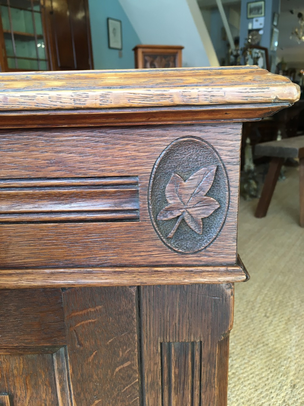 5ft oak pedestal desk  View IX